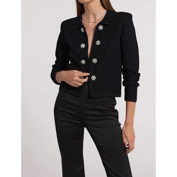NEW GENERATION LOVE brie cardigan in black